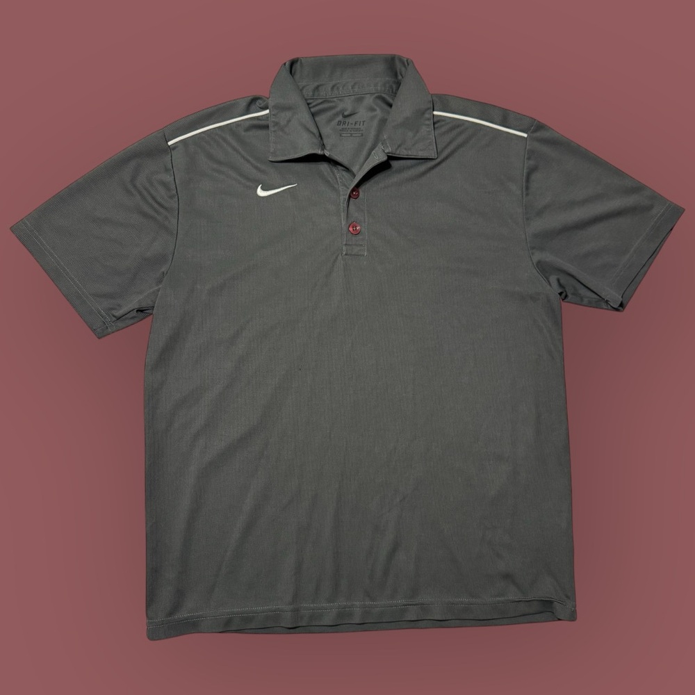 Nike Dri-Fit Charcoal Grey Golf Polo